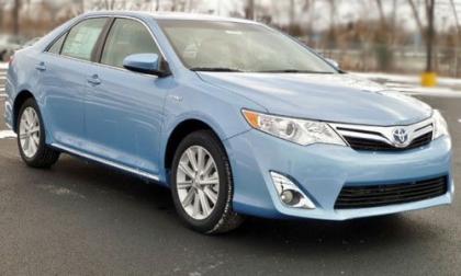 2012 TOYOTA CAMRY HYBRID XLE - LIGHT BLUE ON GRAY