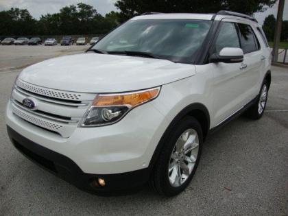 2013 FORD EXPLORER LIMITED - WHITE ON BLACK-BROWN