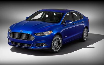 2013 FORD FUSION HYBRID SE - BLUE ON BLACK