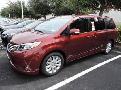 2015 TOYOTA SIENNA LIMITED - RED ON BEIGE