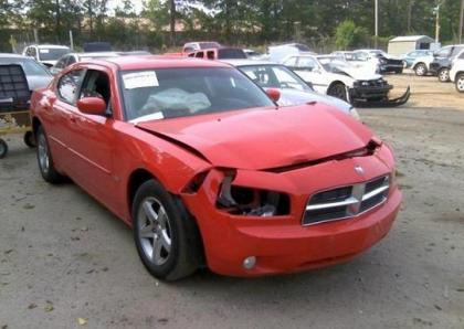 2010 DODGE CHARGER SXT - RED ON BLACK