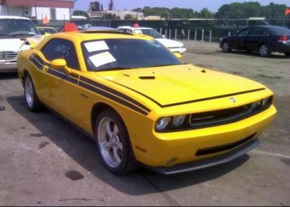 2010 DODGE CHALLENGER R/T - YELLOW ON BLACK