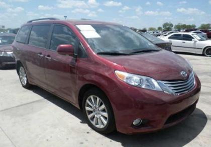 2012 TOYOTA SIENNA XLE - MAROON ON GRAY